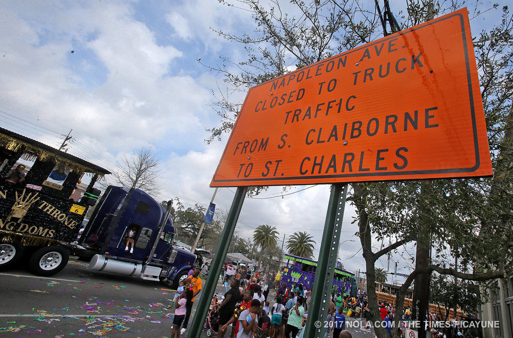 Trucks of Elks Orleans, Crescent City parade on Mardi Gras Day